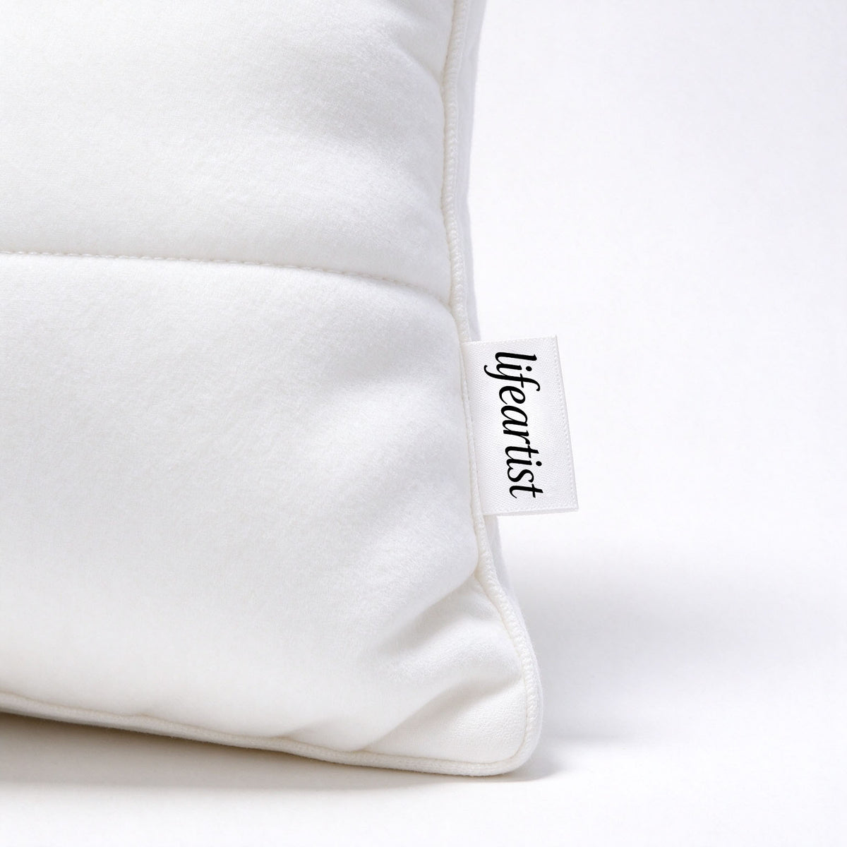 lifeartist Grid Quilted High Elastic Sleeping Pillow, Compressible for Shipping, Skin Friendly Breathable Neck Support Pillow for Side and Back Sleepers, Home Guest Room Dorm Use
