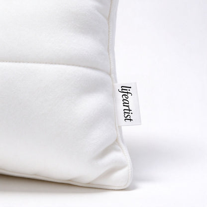 lifeartist Grid Quilted High Elastic Sleeping Pillow, Compressible for Shipping, Skin Friendly Breathable Neck Support Pillow for Side and Back Sleepers, Home Guest Room Dorm Use