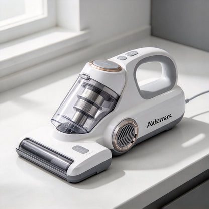 Aidemax Handheld Mattress Vacuum Cleaner, Powerful Suction Bed Vacuum Cleaner with Filtration System, Portable Vacuum for Dust Mites Cleaning on Bedding Pillows Sofas Carpets
