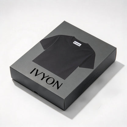 IVYON Classic Crew Neck Short Sleeve T-Shirt, Solid Black Basic Casual Tee, Soft Breathable Cotton t-shirt for Men Women Daily Wear Workout Layering Top