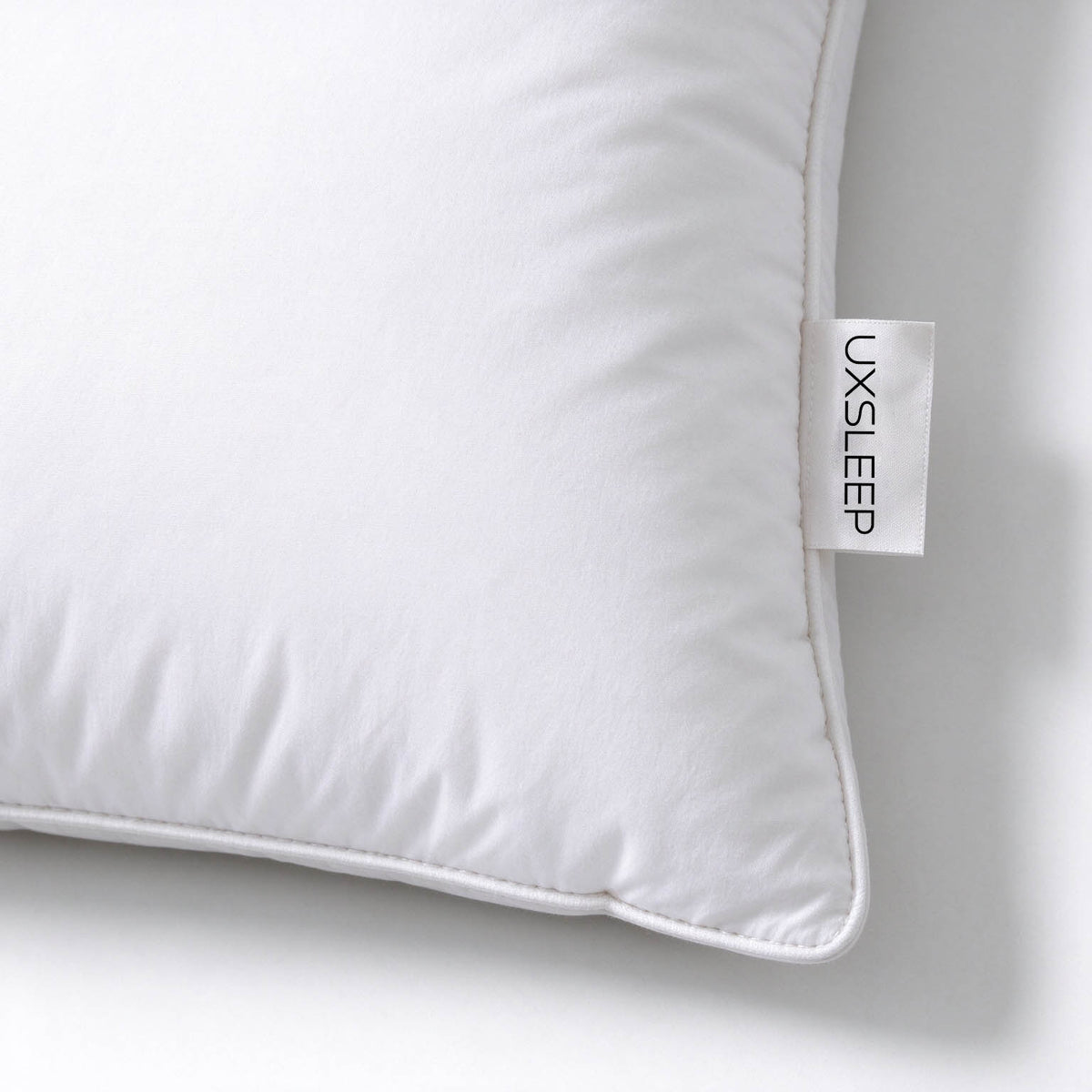 UXSLEEP Premium Bed Pillow for Sleeping, Soft Fluffy Support Pillow for Side Back and Stomach Sleepers, Breathable Skin Friendly Pillow for Bedroom Guest Room Hotel, Standard Size, Vacuum Compressed Shipping