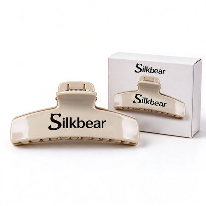 Silkbear Large Cream Hair Claw Clip, Non Slip Strong Hold Thick Hair Jaw Clip, Stylish Neutral Color Hair Accessories for Women and Girls