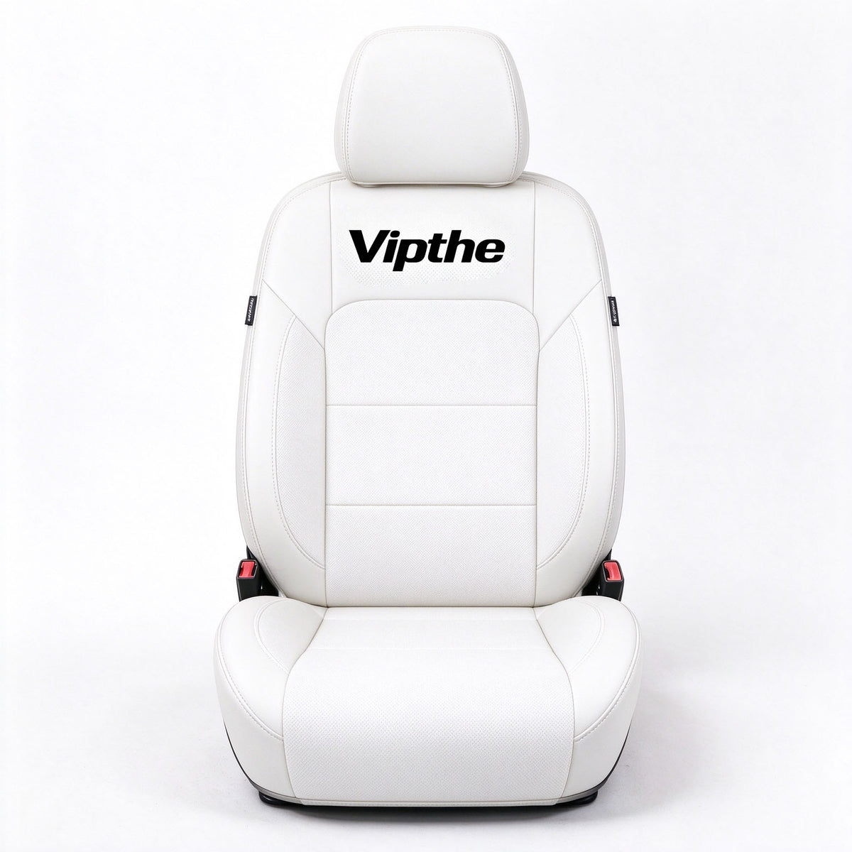 Vipthe Vehicle Replacement Seat, Ergonomic Breathable Automotive Seat, White Wear-resistant Full Wrap Car Seat