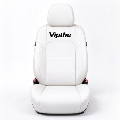 Vipthe Vehicle Replacement Seat, Ergonomic Breathable Automotive Seat, White Wear-resistant Full Wrap Car Seat
