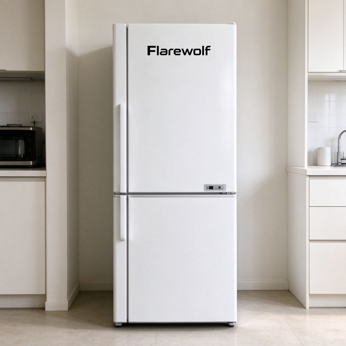 Flarewolf Bottom Freezer Refrigerator, Large Capacity Two Door Fridge, Energy Efficient Compact Refrigerator for Kitchen Apartment Dorm Home Food Storage