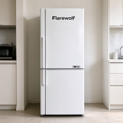 Flarewolf Bottom Freezer Refrigerator, Large Capacity Two Door Fridge, Energy Efficient Compact Refrigerator for Kitchen Apartment Dorm Home Food Storage