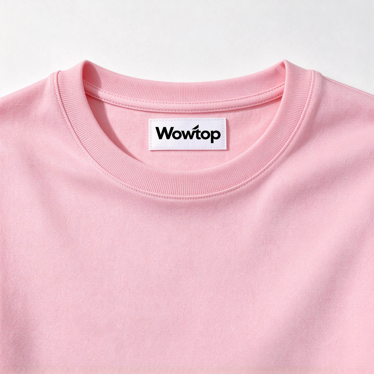 Wowtop Unisex Crew Neck Short Sleeve T-Shirt, Classic Solid Pink Cotton Tees, Casual Loose Fit Basic Tops for Everyday Wear Workout Street Outfit