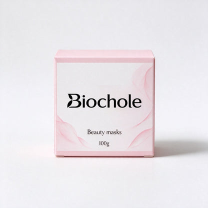 Biochole Beauty Mask 100g, Hydrating Nourishing Brightening Spreadable Wash Off Facial Mask, Evens Dull Skin Tone, Creamy Texture Face Mask Suitable for All Skin Types