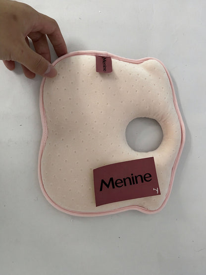 Menine Baby Head Shaping Pillow, Breathable Newborn Pillow with Center Cutout, Anti Flat Head Infant Support Pillow, Vacuum Compressed for Shipping