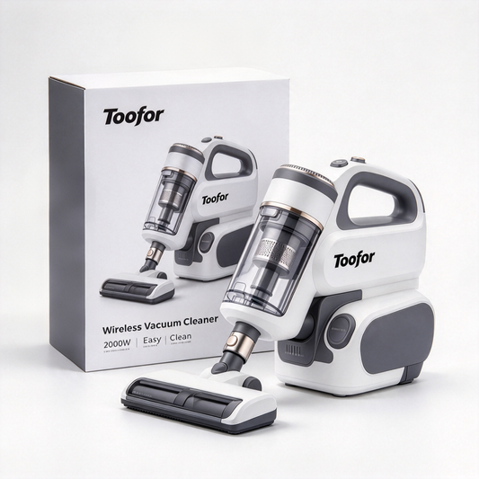 Toofor Cordless Vacuum Cleaner, 2000W Powerful Suction Handheld Vacuum for Home Hard Floor Carpet Pet Hair