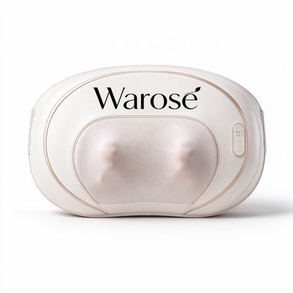 Warose Kneading Massage Pillow, Multi-Functional Back Neck Shoulder Massager, Soothing Heat Therapy Massage Cushion for Home and Car Use
