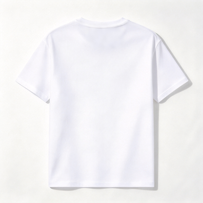 VIBELF Classic White Crew Neck Short Sleeve T-Shirt, Premium Soft Cotton Plain Basic Tee, Versatile Casual T-Shirt for Men Women Everyday Outfit and Layering