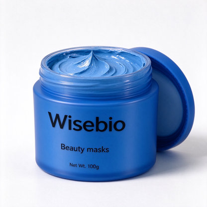Wisebio Soothing Repair Smearing Beauty Mask 100g, Oil Control Calming Hydrating Blue Mask, Relieve Redness and Sensitivity, Strengthen Skin Barrier Facial Mask