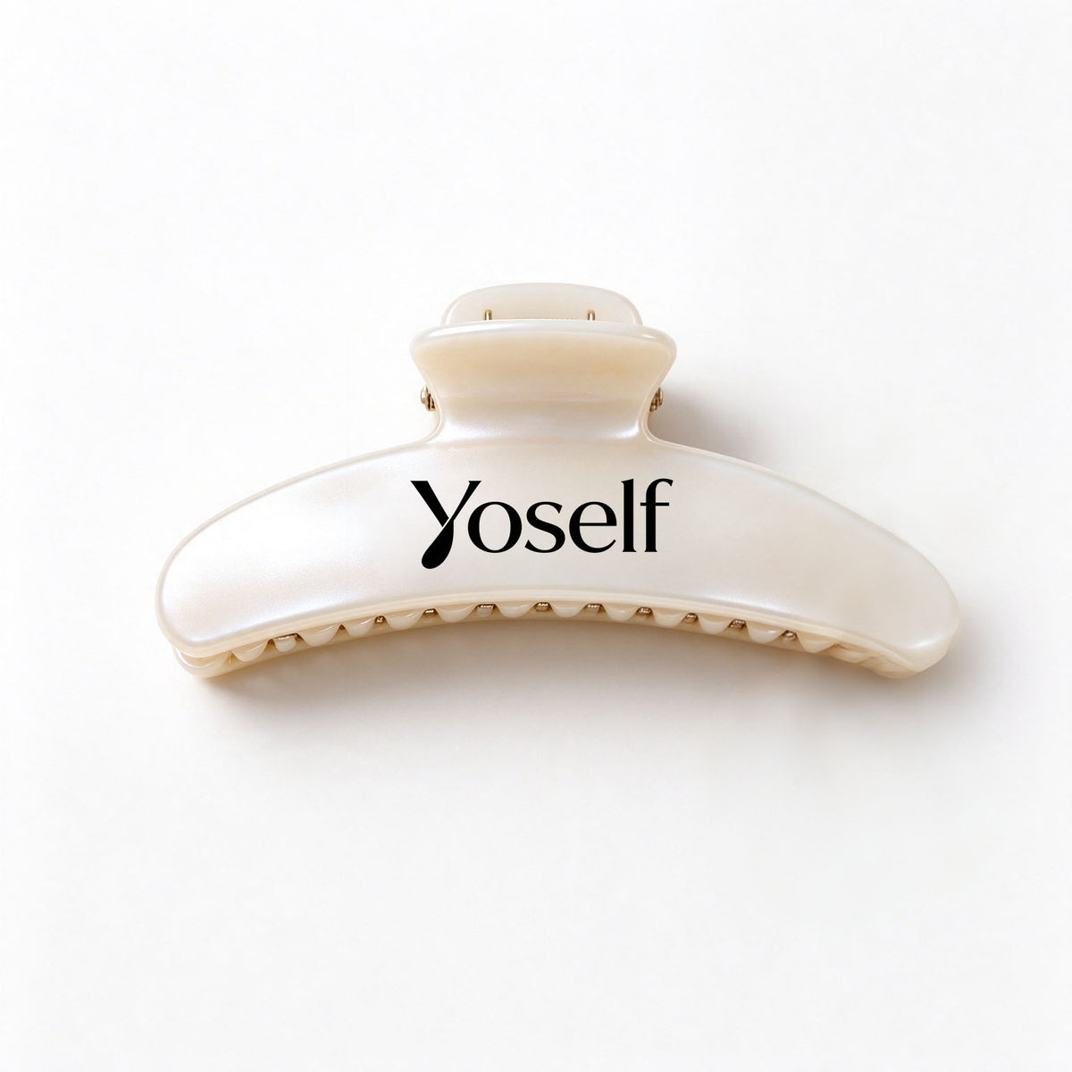 Yoself Large Hair Claw Clips Cream Pearl Non Slip Curved Hair Barrettes Strong Hold Hair Catch for Thick Thin Hair Women Girls Fashion Hair Accessories for Daily Work Party
