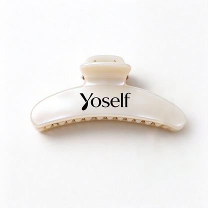 Yoself Large Hair Claw Clips Cream Pearl Non Slip Curved Hair Barrettes Strong Hold Hair Catch for Thick Thin Hair Women Girls Fashion Hair Accessories for Daily Work Party