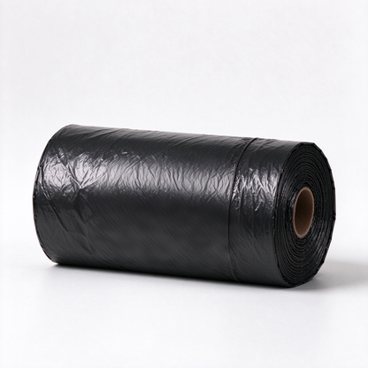 OWLKO Heavy Duty Black Trash Bags, Perforated Disposable Garbage Bags, Leak Resistant Tear Proof Plastic Bags for Kitchen Home Cleaning
