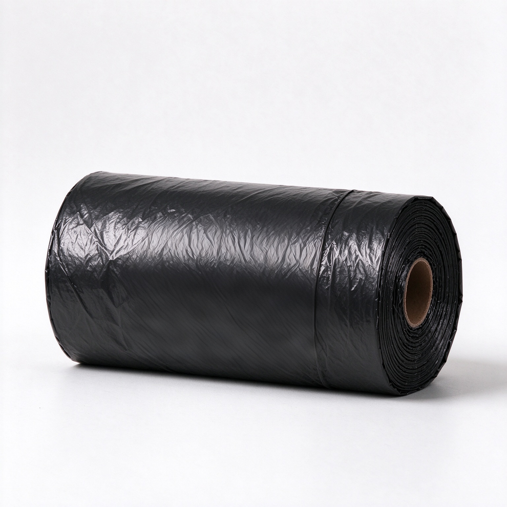 OWLKO Heavy Duty Black Trash Bags, Perforated Disposable Garbage Bags ...