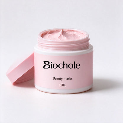 Biochole Beauty Mask 100g, Hydrating Nourishing Brightening Spreadable Wash Off Facial Mask, Evens Dull Skin Tone, Creamy Texture Face Mask Suitable for All Skin Types