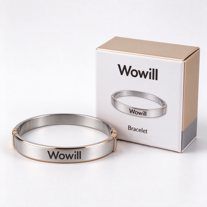 Wowill Stainless Steel Bangle Bracelet Silver Gold Two Tone Cuff Bracelet, Minimalist Chic Wrist Jewelry, Ideal Gift for Women Daily Dating Party Birthday Anniversary