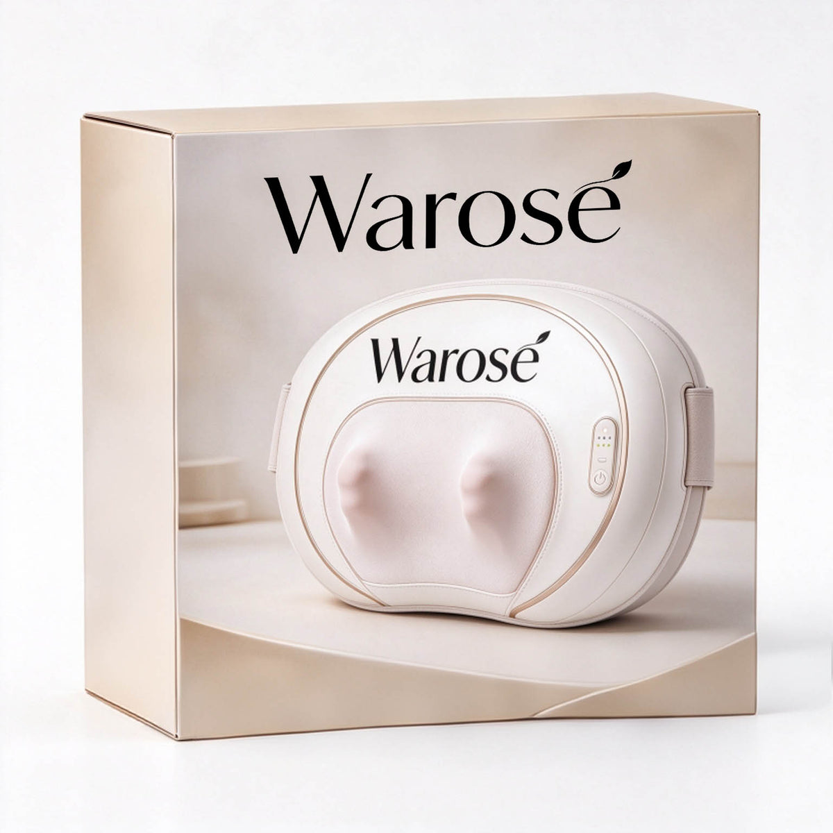 Warose Kneading Massage Pillow, Multi-Functional Back Neck Shoulder Massager, Soothing Heat Therapy Massage Cushion for Home and Car Use