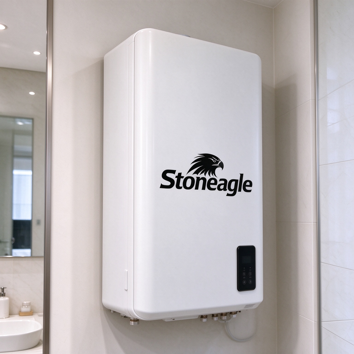 Stoneagle Tankless Instant Water Heater, Digital Display On Demand Hot Water Heater, Wall Mounted Energy Saving Hot Water Heater for Bathroom Shower Home Use