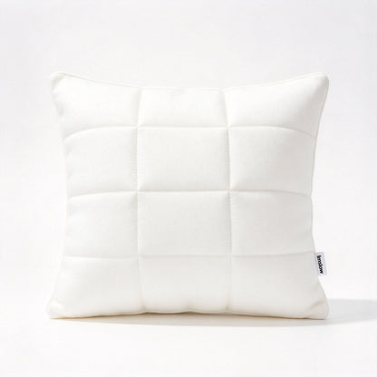 Imslow Grid Stitched Square Throw Pillow, Ultra Soft Cozy Decorative Accent Cushion, Plush Comfort Pillow for Sofa Couch Bedroom Living Room, Vacuum Compressed Shipment