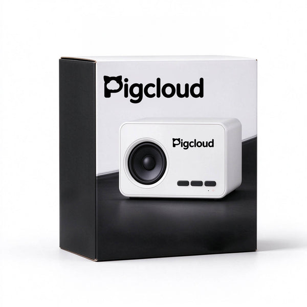 Pigcloud Bluetooth Desktop Speaker, Minimalist Retro Compact Loudspeak ...
