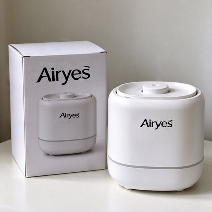 Airyes Ultrasonic Cool Mist Humidifier, Quiet Small Desktop Humidifier with Large Water Tank, Auto Shut Off Humidifier for Bedroom Nursery Office Indoor Dry Air Relief