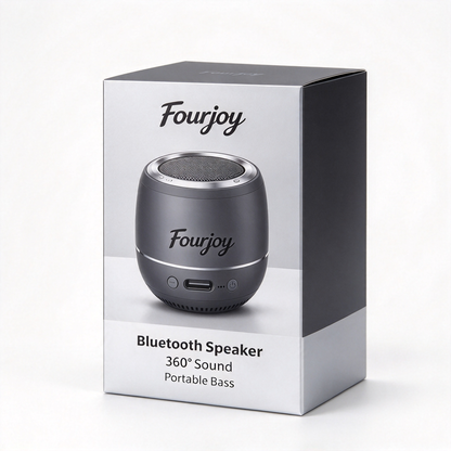 Fourjoy Portable Bluetooth Speaker, 360° Surround Sound Mini Wireless Speaker with Rich Bass for Home Outdoor Travel