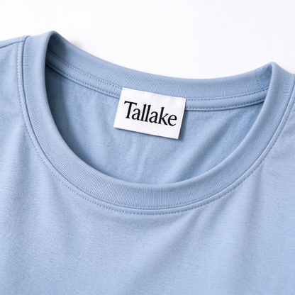 Tallake Women’s Crew Neck Short Sleeve Waist Dress, Light Blue Slim Mini Dress, Soft Bodycon Dress for Work and Casual Wear