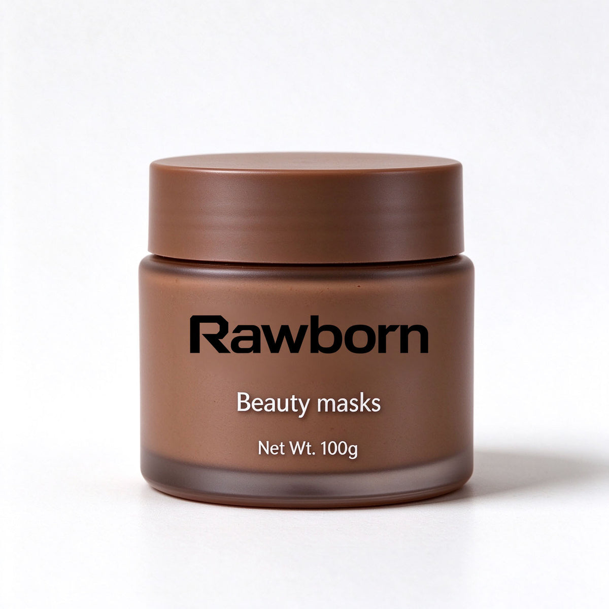 Rawborn Natural Mineral Brown Mud Mask 100g Deep Pore Purifying Oil Control Soothing Facial Mask for Blackheads & Clogged Pores