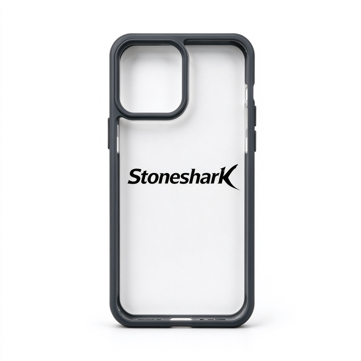 Stoneshark Clear Shockproof Phone Case, Slim Anti-Yellowing Protective Cover with Raised Camera Screen Bumper for Smartphone