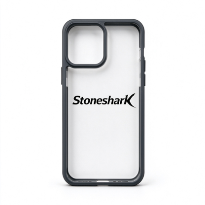 Stoneshark Clear Shockproof Phone Case, Slim Anti-Yellowing Protective Cover with Raised Camera Screen Bumper for Smartphone