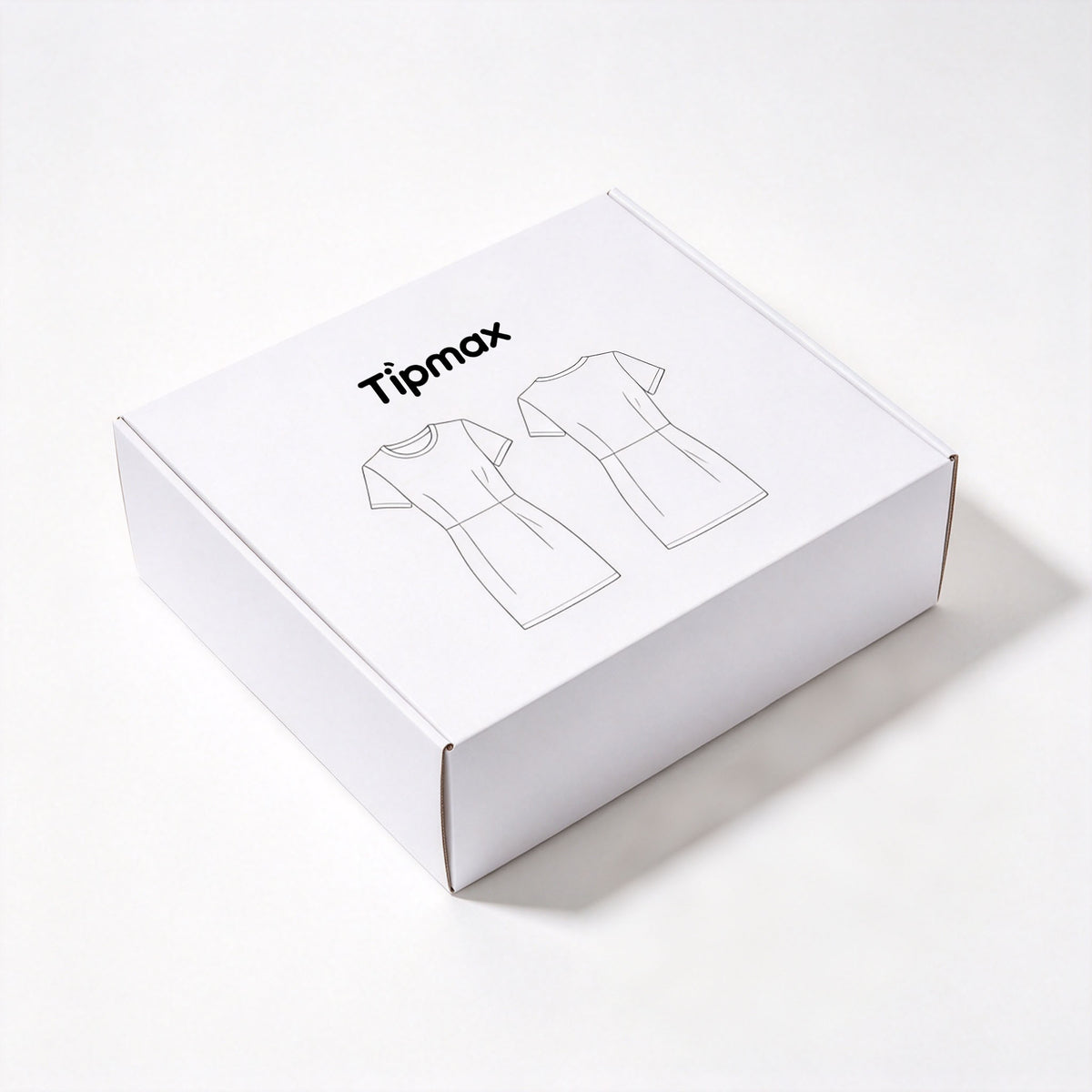 Tipmax Womens Crew Neck Short Sleeve Fit-and-Flare Dress, Soft Cotton Blend Slimming Mini Dress, Solid Casual Dress For Office And Daily Wear