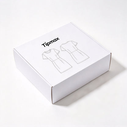 Tipmax Womens Crew Neck Short Sleeve Fit-and-Flare Dress, Soft Cotton Blend Slimming Mini Dress, Solid Casual Dress For Office And Daily Wear