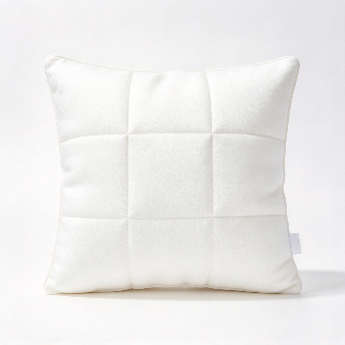 Idhom Soft Grid Square Throw Pillow, Plush Cozy Stitched Cushion, Decorative Accent Pillow for Sofa Couch Bedroom Living Room, Vacuum Compressed Shipment