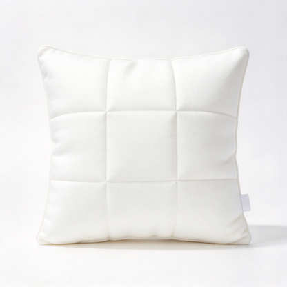 Idhom Soft Grid Square Throw Pillow, Plush Cozy Stitched Cushion, Decorative Accent Pillow for Sofa Couch Bedroom Living Room, Vacuum Compressed Shipment