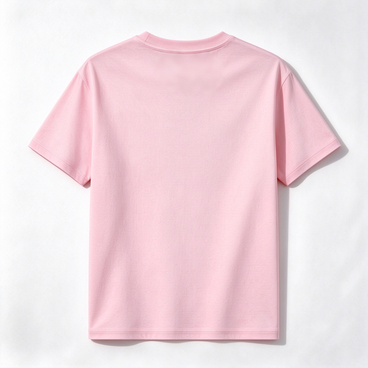 Wowtop Unisex Crew Neck Short Sleeve T-Shirt, Classic Solid Pink Cotton Tees, Casual Loose Fit Basic Tops for Everyday Wear Workout Street Outfit