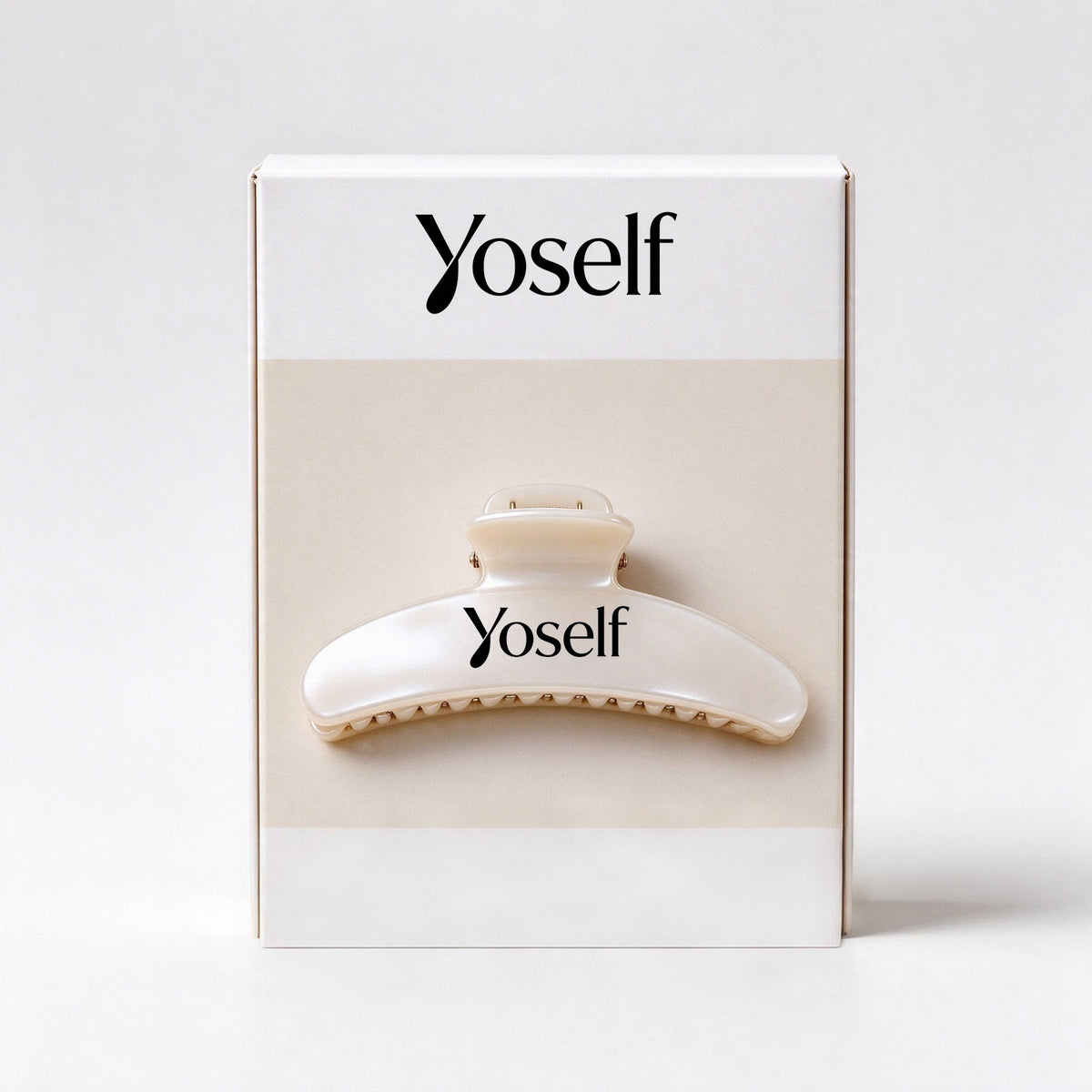 Yoself Large Hair Claw Clips Cream Pearl Non Slip Curved Hair Barrettes Strong Hold Hair Catch for Thick Thin Hair Women Girls Fashion Hair Accessories for Daily Work Party
