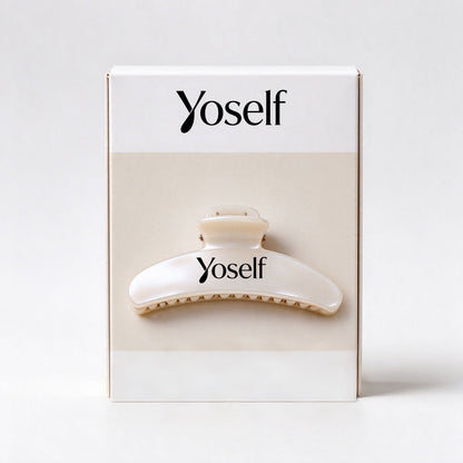 Yoself Large Hair Claw Clips Cream Pearl Non Slip Curved Hair Barrettes Strong Hold Hair Catch for Thick Thin Hair Women Girls Fashion Hair Accessories for Daily Work Party