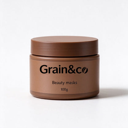 Grain&co Beauty Mask 100g, Oil Control Purifying Calming Spreadable Wash Off Facial Mask, Clay Cream Texture, Absorbs Excess Oil, Deep Pore Cleansing Mask for Rough Skin