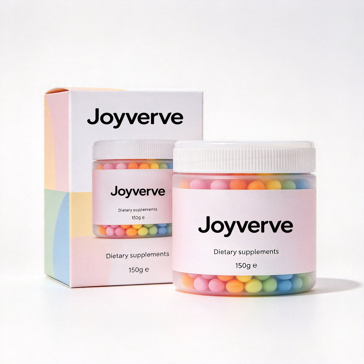 Joyverve Colorful Chewable Dietary Supplement Balls, Easy to Take Daily Nutrition Supplement
