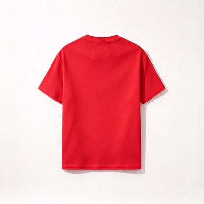 Arkbelle Classic Crew Neck Short Sleeve T-Shirt, Vibrant Solid Red Basic Casual Tee, Soft Breathable Cotton t-shirt for Men Women Everyday Outfit Workout Layering Top