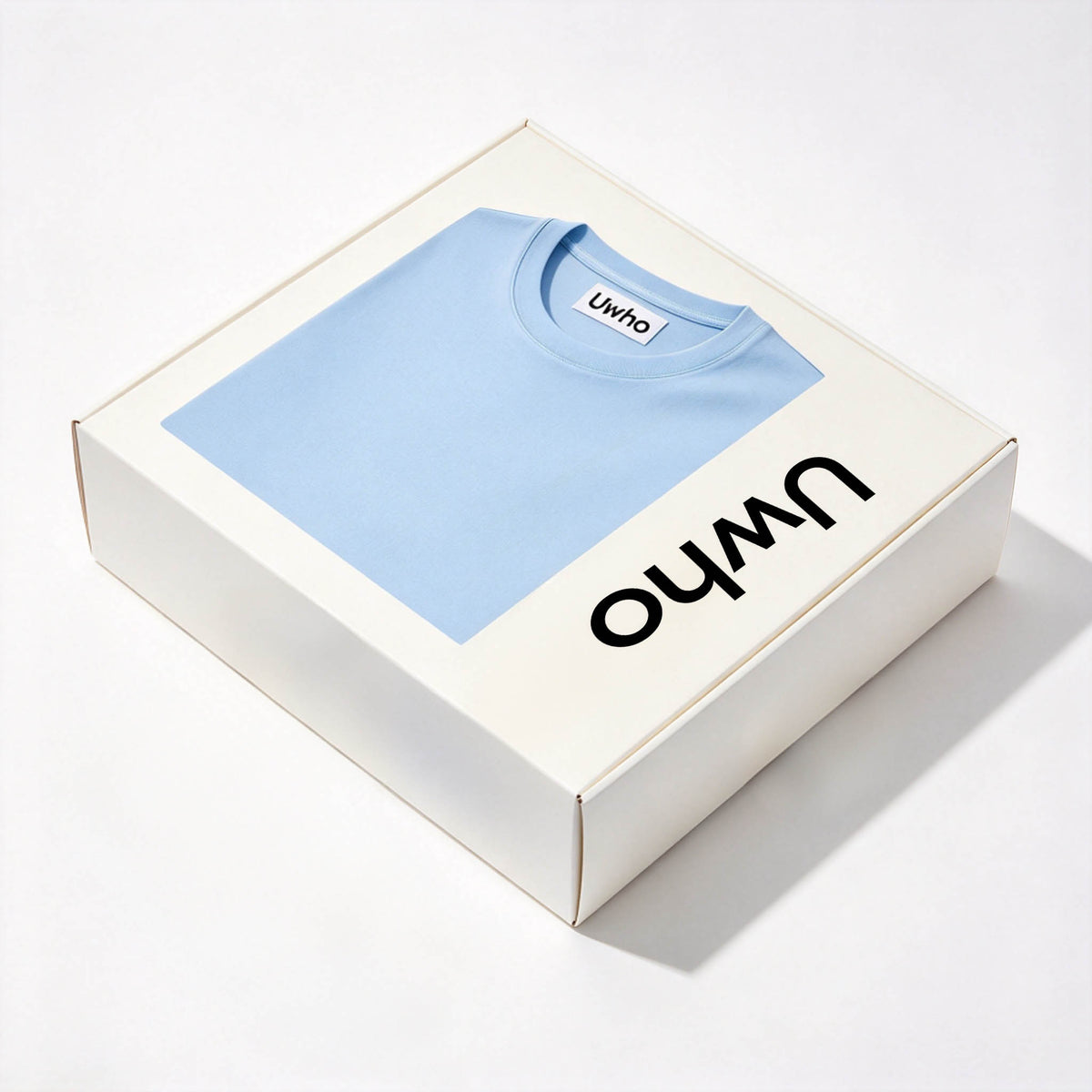 Uwho Classic Crew Neck Short Sleeve T-Shirt, Soft Pastel Light Blue Basic Casual Tee, Breathable Cotton t-shirt for Men Women Daily Wear Sports Layering Top