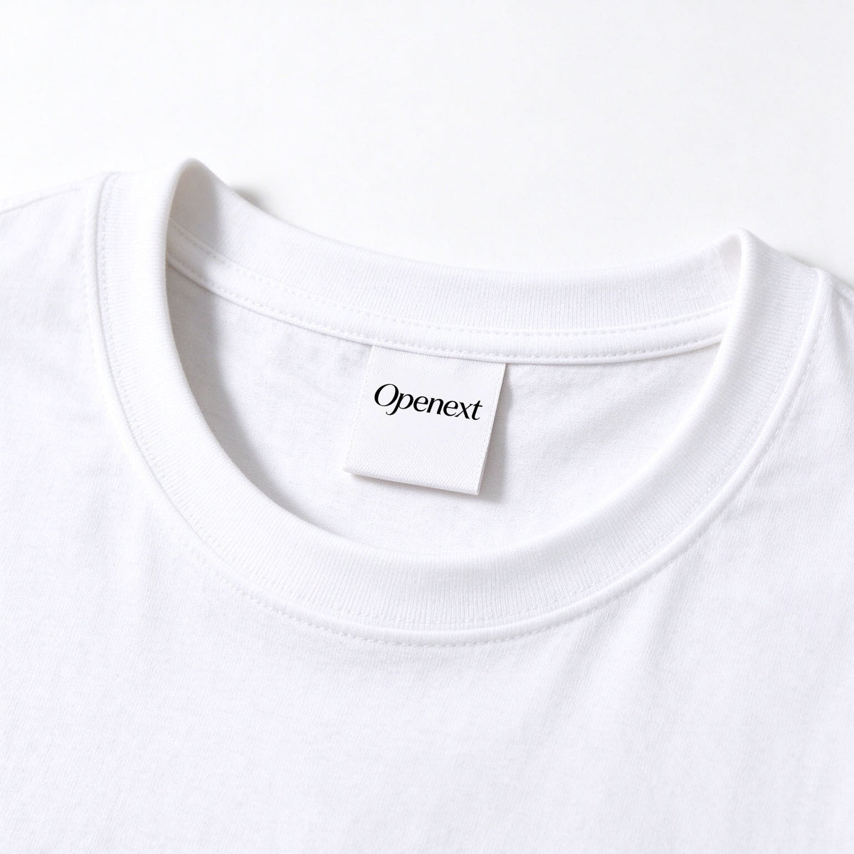 Openext Solid White Crew Neck T-shirt, Heavyweight Cotton Basic Tee, Soft Breathable Minimalist Casual Top, Unisex Everyday Staple