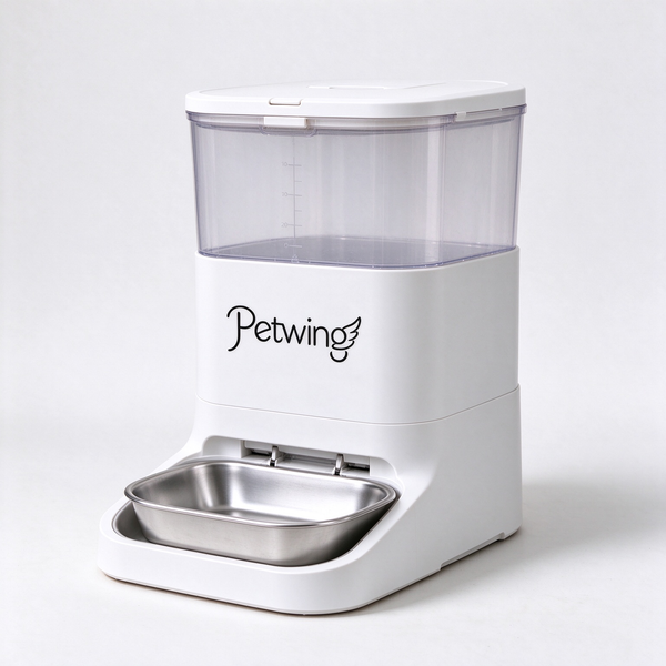 Petwing Automatic Pet Feeder with Stainless Steel Bowl, Large Capacity ...