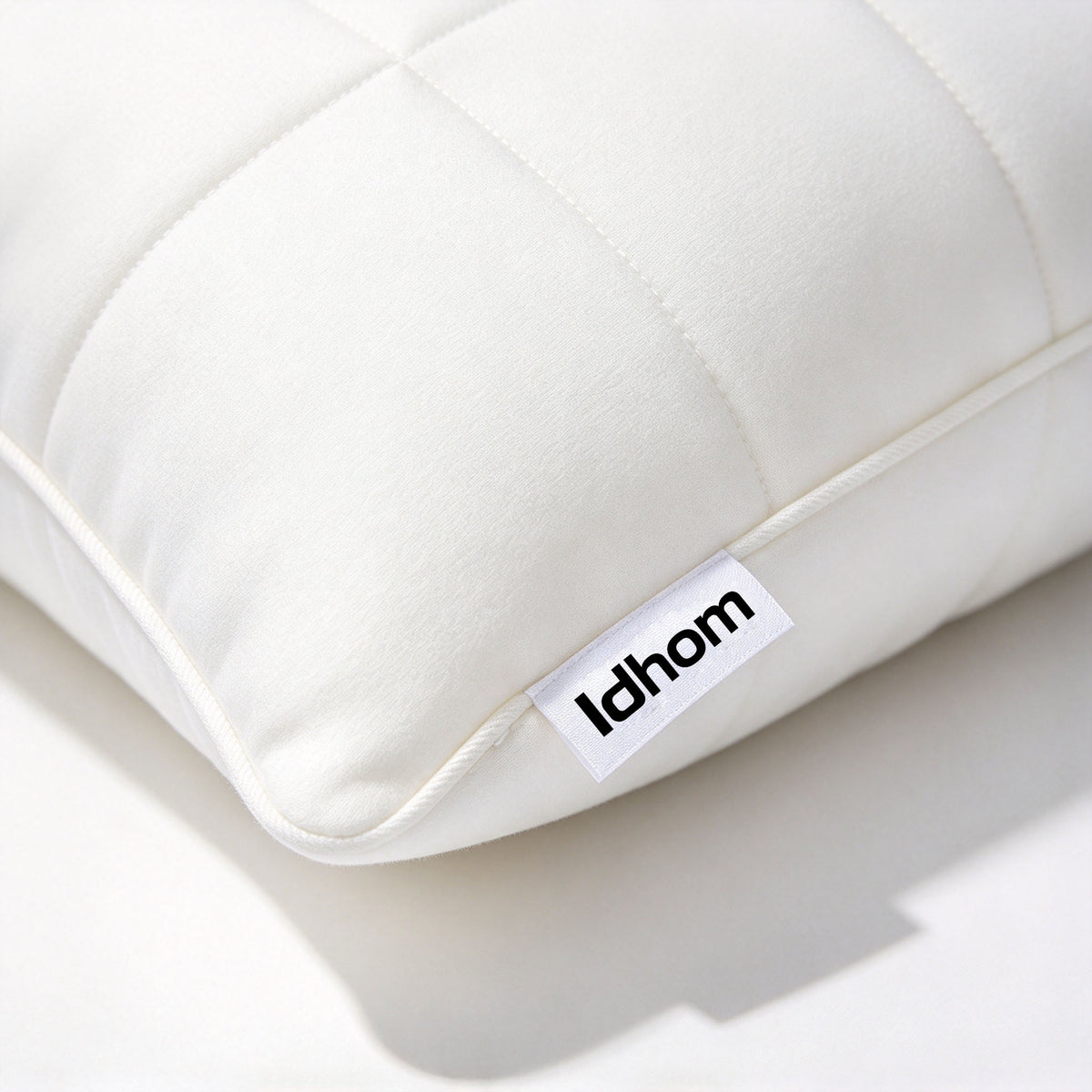 Idhom Soft Grid Square Throw Pillow, Plush Cozy Stitched Cushion, Decorative Accent Pillow for Sofa Couch Bedroom Living Room, Vacuum Compressed Shipment