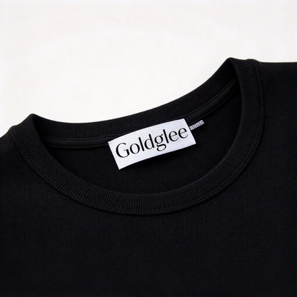 Goldglee Women's Long Sleeve Crew Neck Bodycon Mini Dress, Slim Fit Ribbed Knit Short Dress for Club Evening Party Daily Wear