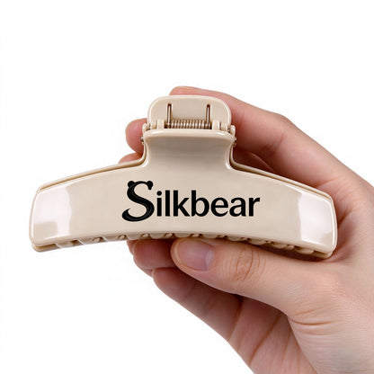 Silkbear Large Cream Hair Claw Clip, Non Slip Strong Hold Thick Hair Jaw Clip, Stylish Neutral Color Hair Accessories for Women and Girls