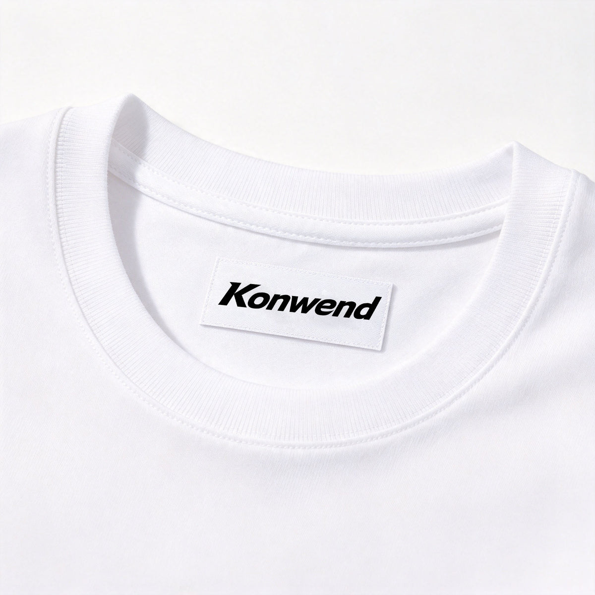 Konwend Men's Crew Neck Short Sleeve T-Shirt, Solid White Premium Cotton Basic Casual Tee for Daily, Travel and Workout
